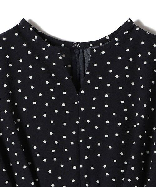 SHIPS / シップス ロング・マキシ丈ワンピース | 〈手洗い可能〉サッカー ストレッチ ドット 無地 フレンチ スリーブ ワンピース | 詳細24