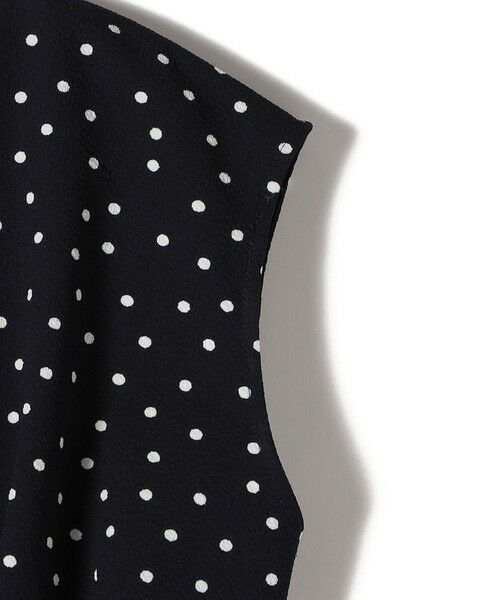 SHIPS / シップス ロング・マキシ丈ワンピース | 〈手洗い可能〉サッカー ストレッチ ドット 無地 フレンチ スリーブ ワンピース | 詳細25