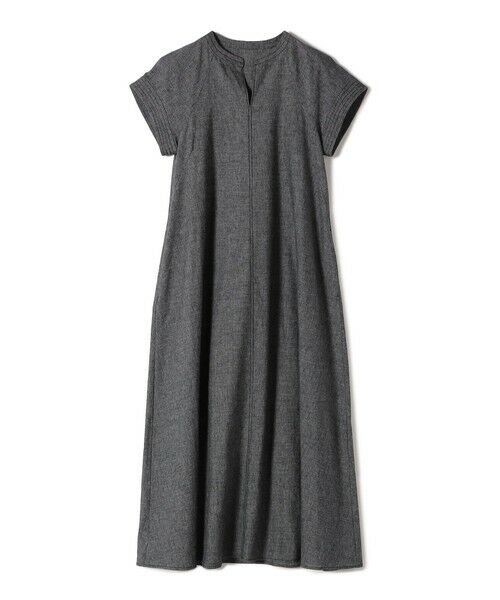 SHIPS / シップス ロング・マキシ丈ワンピース | 〈接触冷感・手洗い可能〉麻混 シャンブレー フレア ワンピース | 詳細8