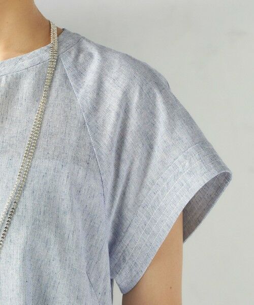 SHIPS / シップス ロング・マキシ丈ワンピース | 〈接触冷感・手洗い可能〉麻混 シャンブレー フレア ワンピース | 詳細17