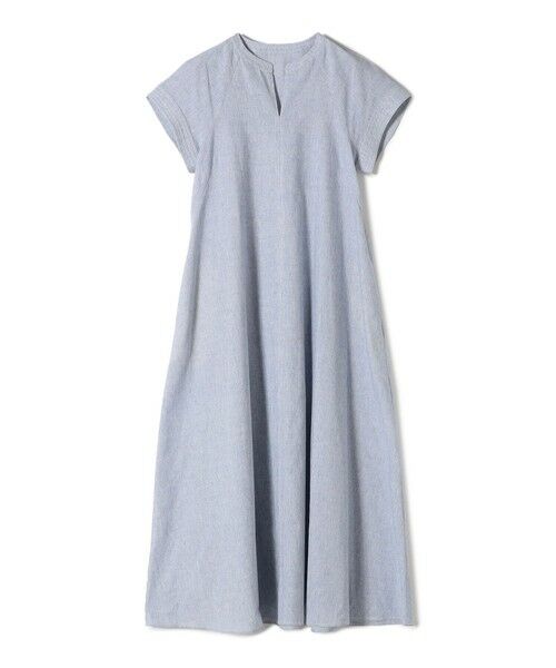 SHIPS / シップス ロング・マキシ丈ワンピース | 〈接触冷感・手洗い可能〉麻混 シャンブレー フレア ワンピース | 詳細18