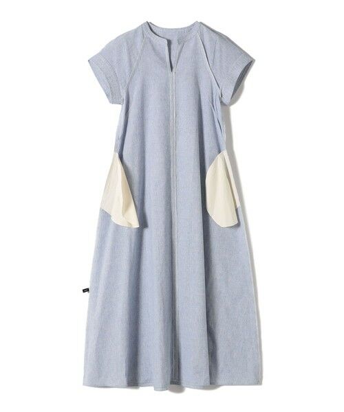 SHIPS / シップス ロング・マキシ丈ワンピース | 〈接触冷感・手洗い可能〉麻混 シャンブレー フレア ワンピース | 詳細24