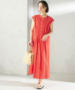 SHIPS / シップス ロング・マキシ丈ワンピース | 〈手洗い可能〉ACAR リップル タック ワンピース