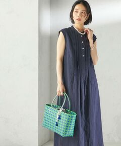 SHIPS / シップス ロング・マキシ丈ワンピース | 〈手洗い可能〉ACAR リップル タック ワンピース