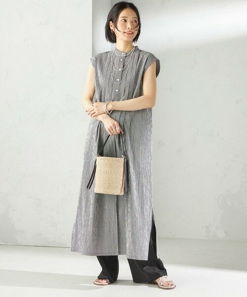 SHIPS / シップス ロング・マキシ丈ワンピース | 〈手洗い可能〉ACAR リップル タック ワンピース | 詳細1