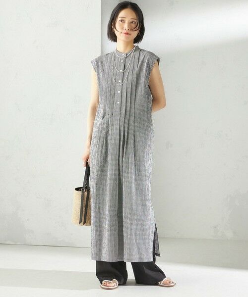 SHIPS / シップス ロング・マキシ丈ワンピース | 〈手洗い可能〉ACAR リップル タック ワンピース | 詳細6