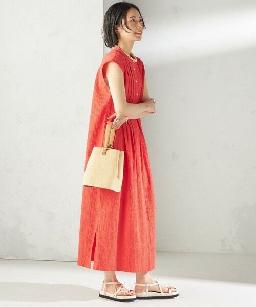 SHIPS / シップス ロング・マキシ丈ワンピース | 〈手洗い可能〉ACAR リップル タック ワンピース | 詳細15