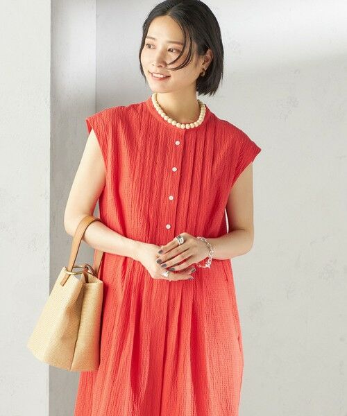 SHIPS / シップス ロング・マキシ丈ワンピース | 〈手洗い可能〉ACAR リップル タック ワンピース | 詳細18