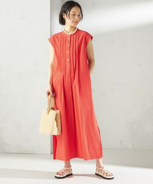 SHIPS / シップス ロング・マキシ丈ワンピース | 〈手洗い可能〉ACAR リップル タック ワンピース | 詳細11