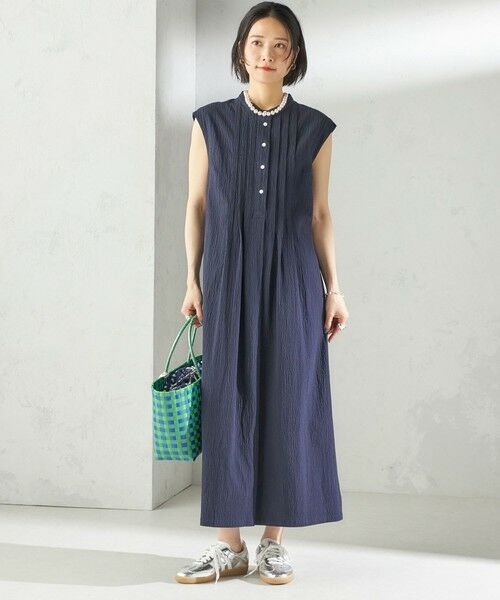 SHIPS / シップス ロング・マキシ丈ワンピース | 〈手洗い可能〉ACAR リップル タック ワンピース | 詳細22