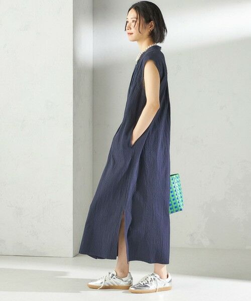 SHIPS / シップス ロング・マキシ丈ワンピース | 〈手洗い可能〉ACAR リップル タック ワンピース | 詳細23