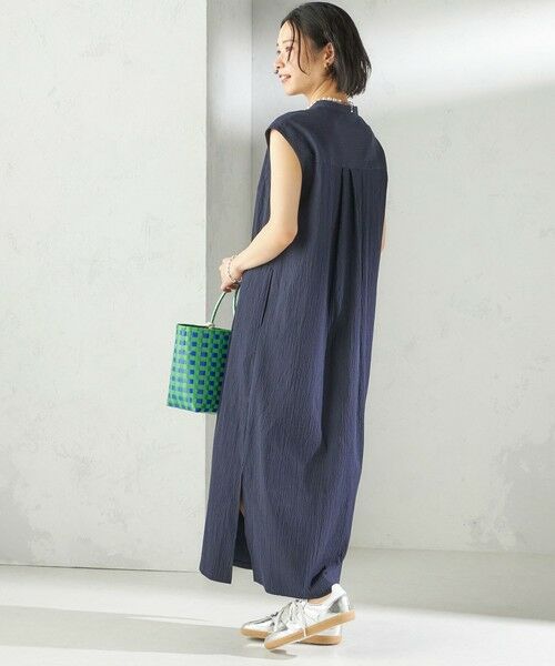 SHIPS / シップス ロング・マキシ丈ワンピース | 〈手洗い可能〉ACAR リップル タック ワンピース | 詳細25