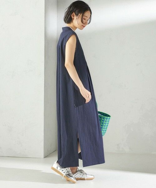 SHIPS / シップス ロング・マキシ丈ワンピース | 〈手洗い可能〉ACAR リップル タック ワンピース | 詳細27