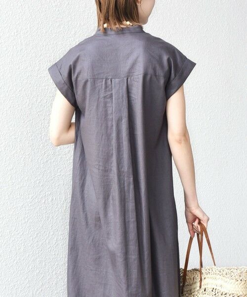 SHIPS for women / シップスウィメン ロング・マキシ丈ワンピース | 【WEB限定】〈手洗い可能〉リネン レーヨン コーティング ワンピース | 詳細7