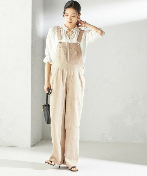 SHIPS / シップス サロペット・オールインワン | 〈手洗い可能〉麻 コットン オールインワン | 詳細1