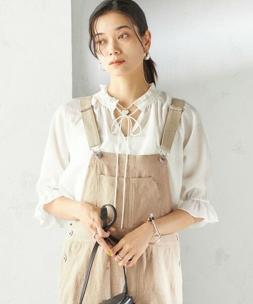 SHIPS / シップス サロペット・オールインワン | 〈手洗い可能〉麻 コットン オールインワン | 詳細12