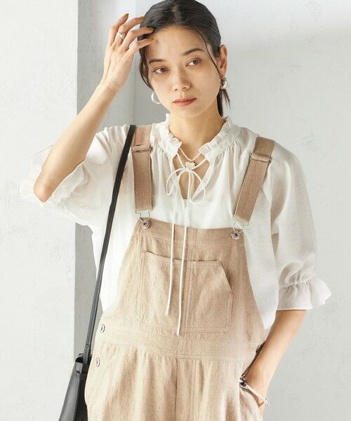 SHIPS / シップス サロペット・オールインワン | 〈手洗い可能〉麻 コットン オールインワン | 詳細13