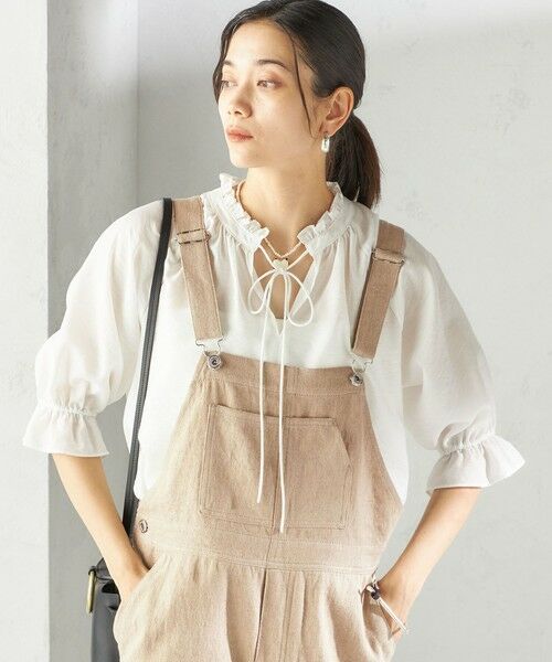 SHIPS / シップス サロペット・オールインワン | 〈手洗い可能〉麻 コットン オールインワン | 詳細14