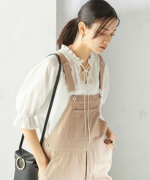 SHIPS / シップス サロペット・オールインワン | 〈手洗い可能〉麻 コットン オールインワン | 詳細15