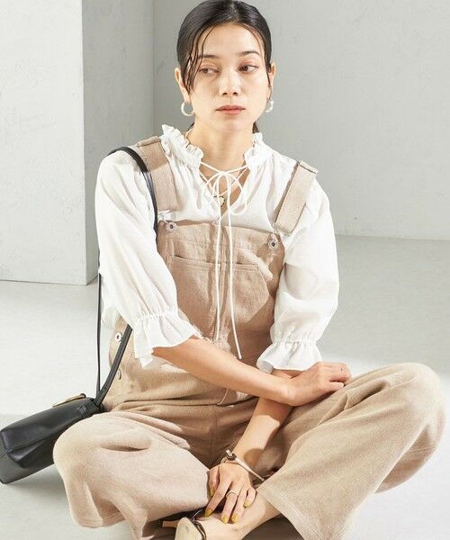 SHIPS / シップス サロペット・オールインワン | 〈手洗い可能〉麻 コットン オールインワン | 詳細17