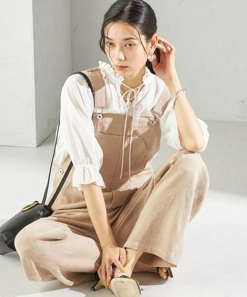 SHIPS / シップス サロペット・オールインワン | 〈手洗い可能〉麻 コットン オールインワン | 詳細18