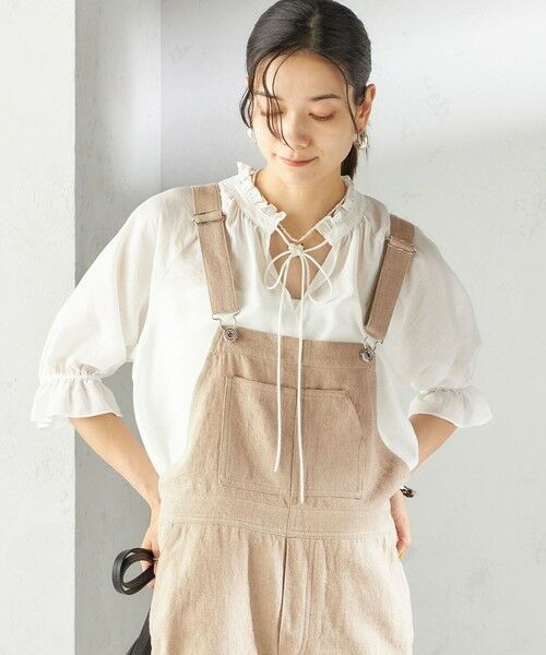 SHIPS / シップス サロペット・オールインワン | 〈手洗い可能〉麻 コットン オールインワン | 詳細7