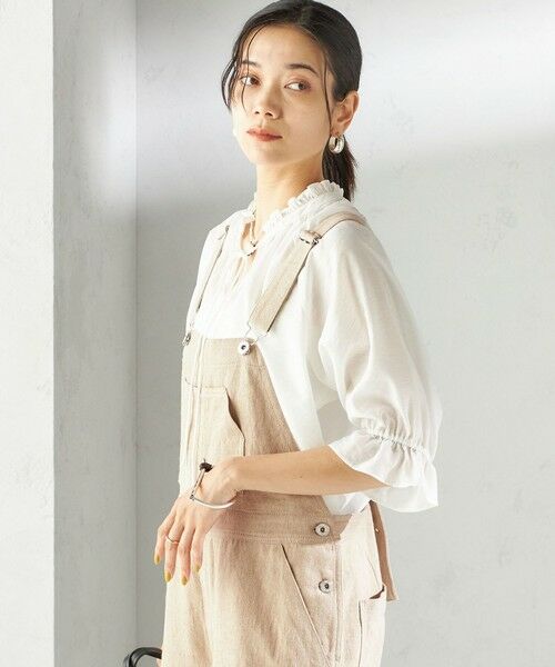 SHIPS / シップス サロペット・オールインワン | 〈手洗い可能〉麻 コットン オールインワン | 詳細8