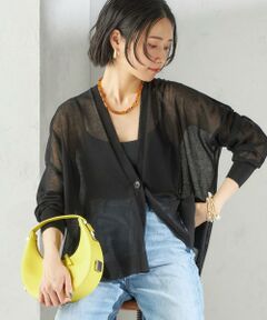 SHIPS / シップス カーディガン・ボレロ | 〈手洗い可能〉18G コットン ナイロン Vネック 1 ボタン カーディガン