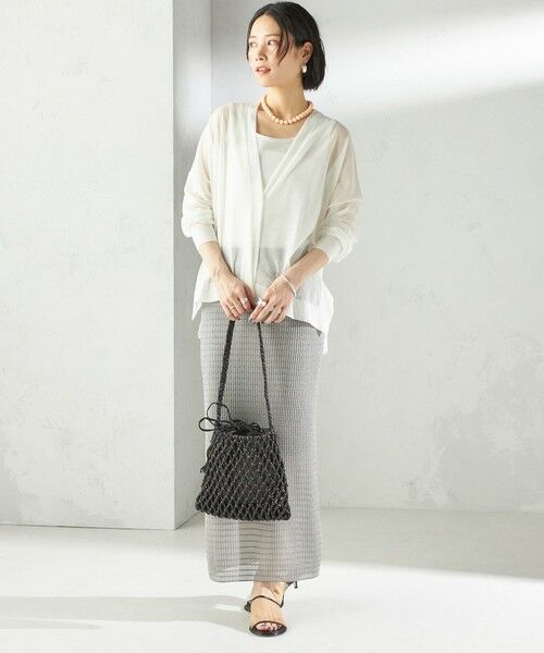 SHIPS / シップス カーディガン・ボレロ | 〈手洗い可能〉18G コットン ナイロン Vネック 1 ボタン カーディガン | 詳細1