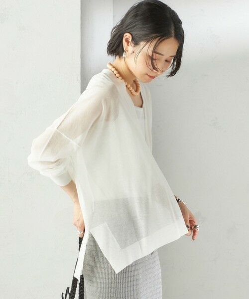 SHIPS / シップス カーディガン・ボレロ | 〈手洗い可能〉18G コットン ナイロン Vネック 1 ボタン カーディガン | 詳細12