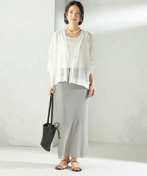 SHIPS / シップス カーディガン・ボレロ | 〈手洗い可能〉18G コットン ナイロン Vネック 1 ボタン カーディガン | 詳細13