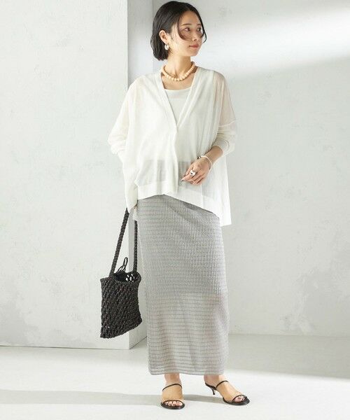 SHIPS / シップス カーディガン・ボレロ | 〈手洗い可能〉18G コットン ナイロン Vネック 1 ボタン カーディガン | 詳細6