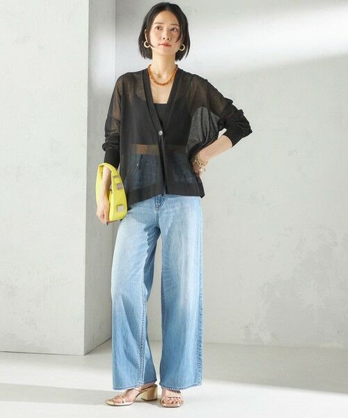 SHIPS / シップス カーディガン・ボレロ | 〈手洗い可能〉18G コットン ナイロン Vネック 1 ボタン カーディガン | 詳細19