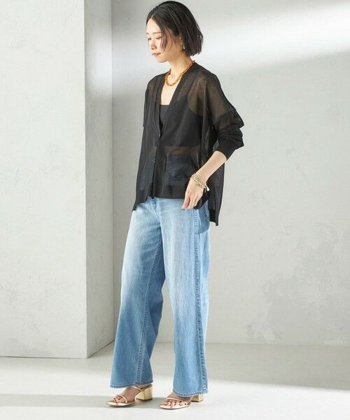 SHIPS / シップス カーディガン・ボレロ | 〈手洗い可能〉18G コットン ナイロン Vネック 1 ボタン カーディガン | 詳細20