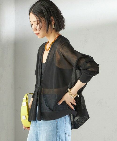 SHIPS / シップス カーディガン・ボレロ | 〈手洗い可能〉18G コットン ナイロン Vネック 1 ボタン カーディガン | 詳細26