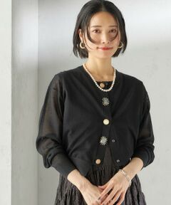 SHIPS / シップス カーディガン・ボレロ | TORRAZZO DONNA:〈手洗い可能〉ビジュー シアー カーディガン
