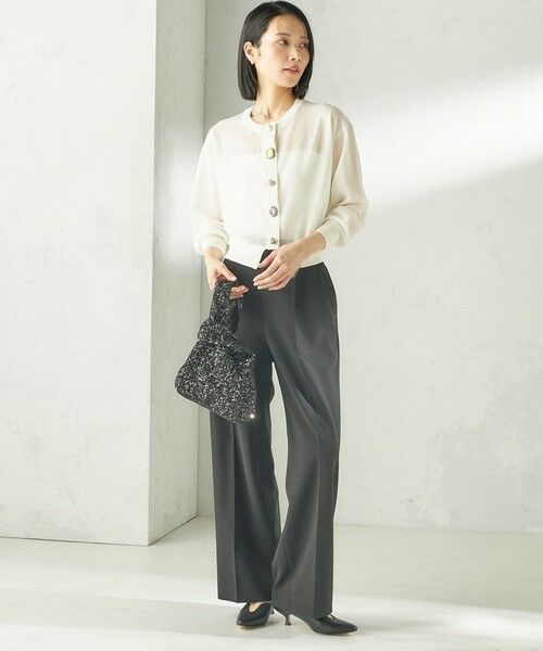 SHIPS / シップス カーディガン・ボレロ | 《一部追加予約》TORRAZZO DONNA:〈手洗い可能〉ビジュー シアー カーディガン | 詳細1