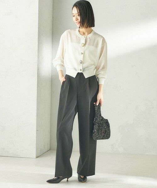 SHIPS / シップス カーディガン・ボレロ | 《一部追加予約》TORRAZZO DONNA:〈手洗い可能〉ビジュー シアー カーディガン | 詳細2