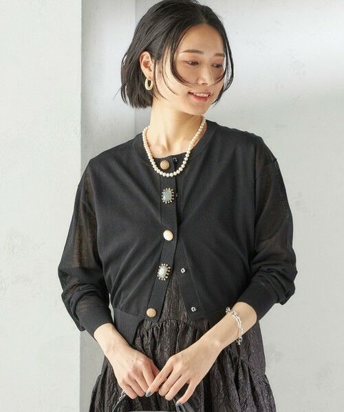 SHIPS / シップス カーディガン・ボレロ | 《一部追加予約》TORRAZZO DONNA:〈手洗い可能〉ビジュー シアー カーディガン | 詳細19