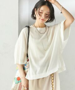 SHIPS / シップス ニット・セーター | 〈手洗い可能〉18G コットン ナイロン ワイド スリーブ プルオーバー