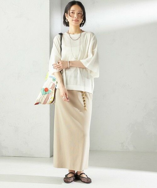 SHIPS / シップス ニット・セーター | 〈手洗い可能〉18G コットン ナイロン ワイド スリーブ プルオーバー | 詳細1