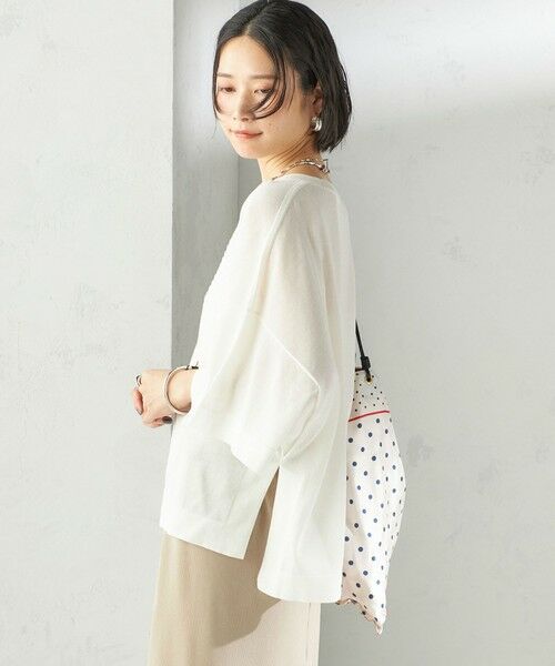 SHIPS / シップス ニット・セーター | 〈手洗い可能〉18G コットン ナイロン ワイド スリーブ プルオーバー | 詳細11