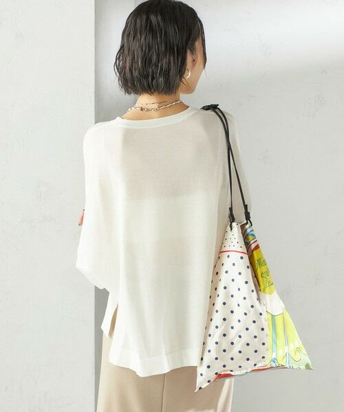 SHIPS / シップス ニット・セーター | 〈手洗い可能〉18G コットン ナイロン ワイド スリーブ プルオーバー | 詳細12