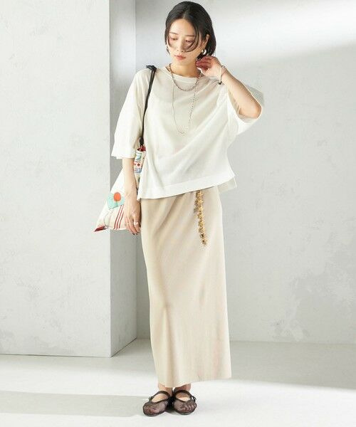 SHIPS / シップス ニット・セーター | 〈手洗い可能〉18G コットン ナイロン ワイド スリーブ プルオーバー | 詳細2