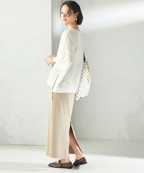 SHIPS / シップス ニット・セーター | 〈手洗い可能〉18G コットン ナイロン ワイド スリーブ プルオーバー | 詳細3