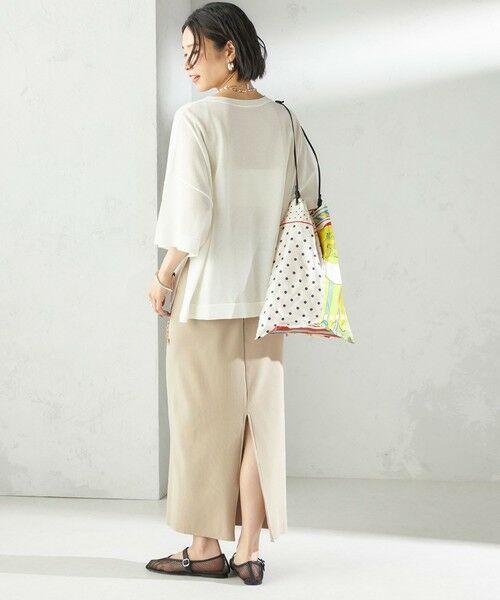 SHIPS / シップス ニット・セーター | 〈手洗い可能〉18G コットン ナイロン ワイド スリーブ プルオーバー | 詳細4