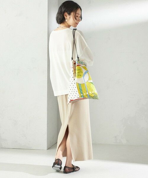 SHIPS / シップス ニット・セーター | 〈手洗い可能〉18G コットン ナイロン ワイド スリーブ プルオーバー | 詳細5