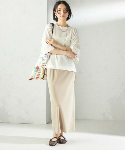 SHIPS / シップス ニット・セーター | 〈手洗い可能〉18G コットン ナイロン ワイド スリーブ プルオーバー | 詳細7