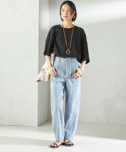 SHIPS / シップス ニット・セーター | 〈手洗い可能〉18G コットン ナイロン ワイド スリーブ プルオーバー | 詳細16