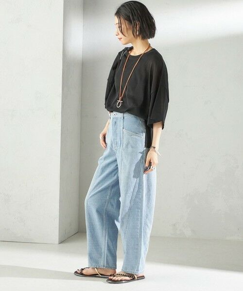 SHIPS / シップス ニット・セーター | 〈手洗い可能〉18G コットン ナイロン ワイド スリーブ プルオーバー | 詳細19